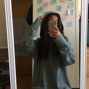 Topshop Olive Hoodie